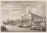 KG 00335
<br/>
Veduta: Dogenpaleis vanaf het water
<br/>
<em>Marieschi, Michele (1696-1743)</em>